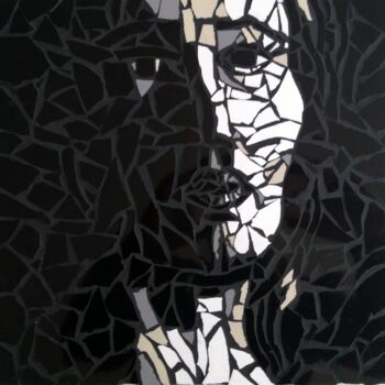 Escultura intitulada "visage femme" por Olivier Vallée, Obras de arte originais, Mosaico
