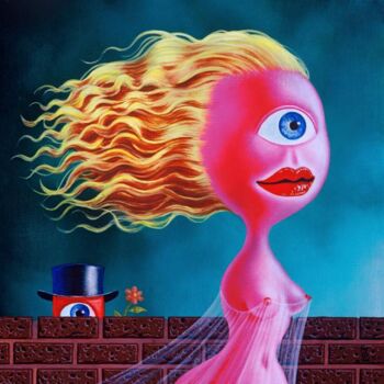 Peinture intitulée "Jeune fille dans le…" par Olivier Zappelli (oz), Œuvre d'art originale