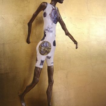 Скульптура под названием ""OsCar,rattrape le…" - Olivier Chalmin, Подлинное произведение искусства, Металлы