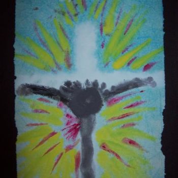 Peinture intitulée "Christ souffrant Ré…" par Olivier Rémond, Œuvre d'art originale, Gouache