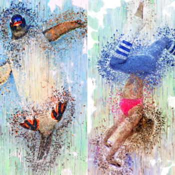 Digitale Kunst getiteld "Joy (1/5)" door Olivier Gilet, Origineel Kunstwerk, Digitaal Schilderwerk