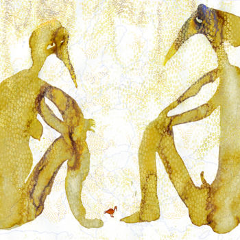 Grafika cyfrowa / sztuka generowana cyfrowo zatytułowany „couple” autorstwa Olivier Gilet, Oryginalna praca, Malarstwo cyfro…