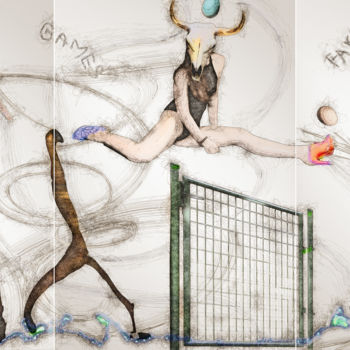 Arts numériques intitulée "Vanitas 12 - Fake g…" par Olivier Gilet, Œuvre d'art originale, Peinture numérique