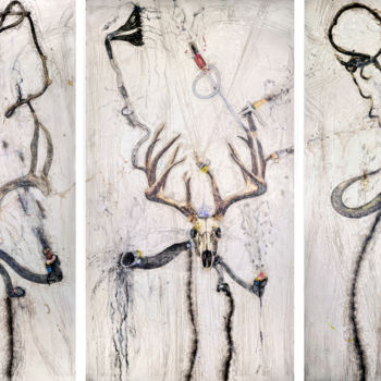 Peinture intitulée "3 actionnaires  (3…" par Olivier Gilet, Œuvre d'art originale, Acrylique