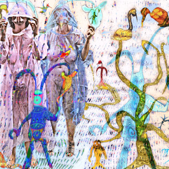 Digitale Kunst mit dem Titel "A rain song 3 (ex 1…" von Olivier Gilet, Original-Kunstwerk, Digitale Malerei