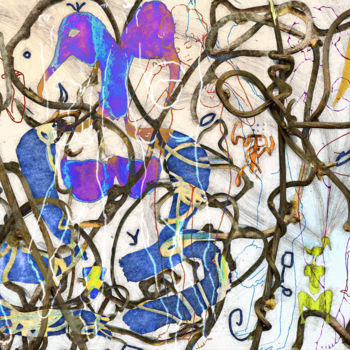 Digitale Kunst mit dem Titel "La forêt anbigüe" von Olivier Gilet, Original-Kunstwerk, Digitale Malerei