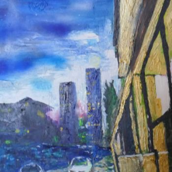 Painting titled "LES TOURS" by Olivier Gourion, Original Artwork, Acrylic