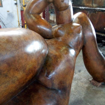 Skulptur mit dem Titel "la dordogne  2.75 m" von Olivier Martin, Original-Kunstwerk, Bronze