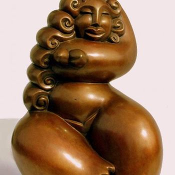 Sculpture titled "iaorana" by Olivier Martin, Original Artwork, Bronze