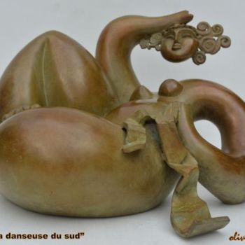 Sculptuur getiteld ""la danseuse du sud"" door Olivier Martin, Origineel Kunstwerk, Bronzen
