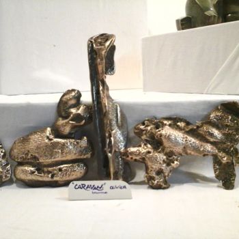 Sculpture titled ""Caravan"" by Olivier Martin, Original Artwork, Metals