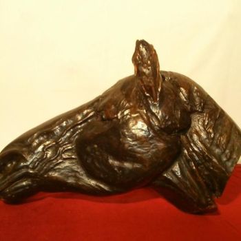 Sculpture titled "cheval" by Olivier Nogrette, Original Artwork, Wood