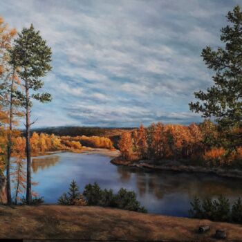 Painting titled "Autumn" by Iryna Lubera, Original Artwork, Oil