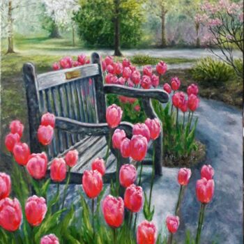 Painting titled "Spring" by Iryna Lubera, Original Artwork, Oil