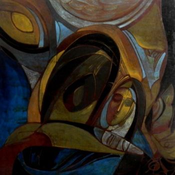 Pintura intitulada "Fourth dimension" por Olha Fedoruk, Obras de arte originais, Acrílico