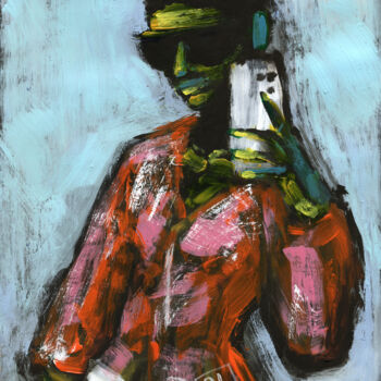 Картина под названием "SELFIE #3 - CONTEMP…" - Olkosi, Подлинное произведение искусства, Акрил