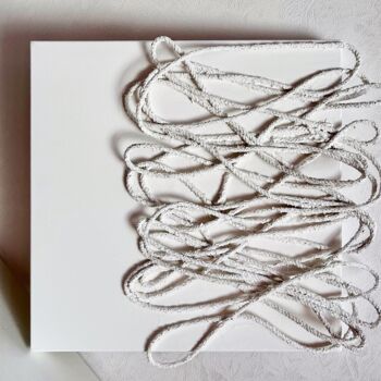 Скульптура под названием "Abstract White pain…" - Ольга Яшина, Подлинное произведение искусства, Гипс