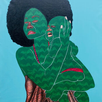 Painting titled "incomparable" by Oluwafemi Afolabi, Original Artwork, Acrylic