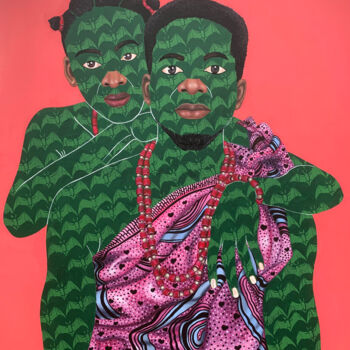 Peinture intitulée "Soulmate" par Oluwafemi Afolabi, Œuvre d'art originale, Acrylique