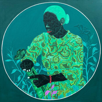 Pintura titulada "Change and Growth" por Oluwafemi Afolabi, Obra de arte original, Acrílico