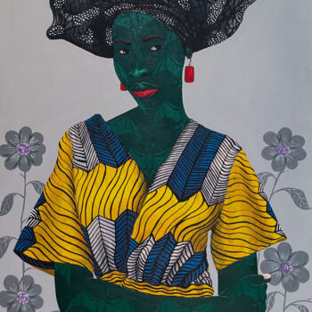 「Fortitude」というタイトルの絵画 Oluwafemi Afolabiによって, オリジナルのアートワーク, アクリル