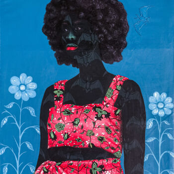Painting titled "Deborah" by Oluwafemi Afolabi, Original Artwork, Acrylic