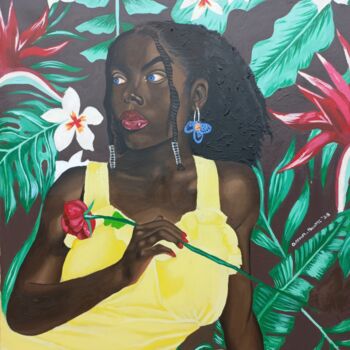 Painting titled "For the roses" by Oluwapelumi Olaosun, Original Artwork, Acrylic