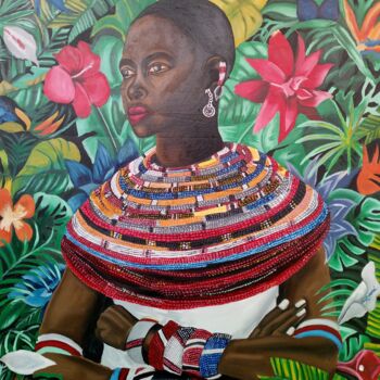 Peinture intitulée "Genesis" par Oluwapelumi Olaosun, Œuvre d'art originale, Acrylique