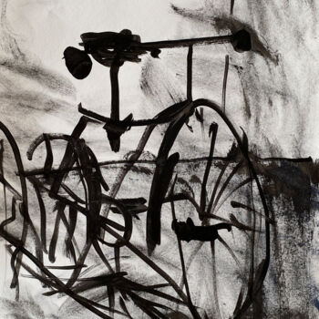 Tekening getiteld "Bicycle" door Olya Borisova, Origineel Kunstwerk, Acryl