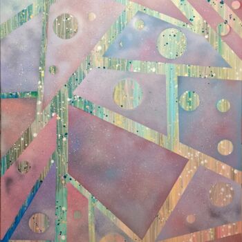 Malarstwo zatytułowany „Lines and circles I…” autorstwa Olya Enina, Oryginalna praca, Akryl