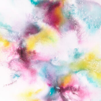 绘画 标题为“Abstract floral wat…” 由Olya Grigorevykh, 原创艺术品, 水彩