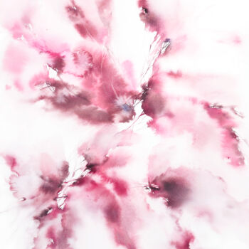 Painting titled "Abstract flowers, p…" by Olya Grigorevykh, Original Artwork, Watercolor