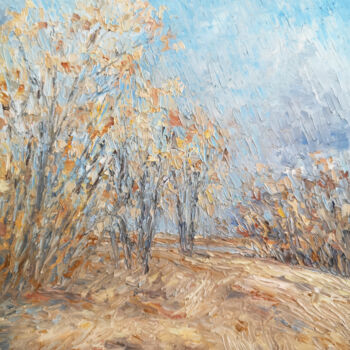 Painting titled "Autumn landscape" by Olya Grigorevykh, Original Artwork, Oil