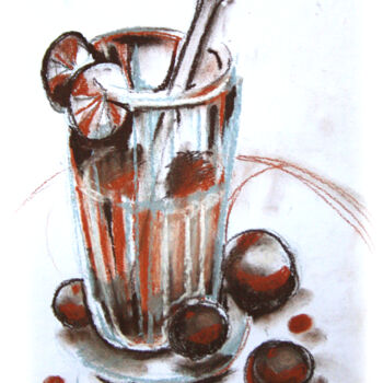 Drawing titled "Lemonade" by Olya Kartavaya, Original Artwork, Chalk