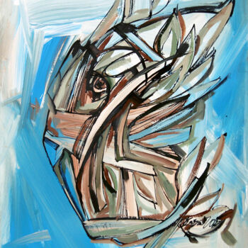 "Wood Fish" başlıklı Tablo Olya Kartavaya tarafından, Orijinal sanat, Akrilik