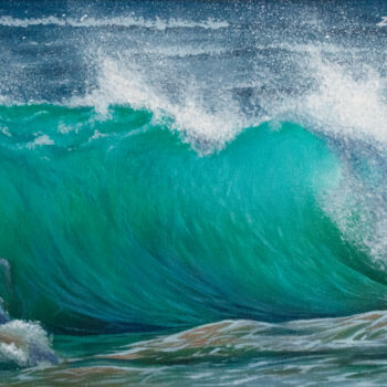 Peinture intitulée "Sea breeze" par Olya Zdorovets, Œuvre d'art originale, Acrylique