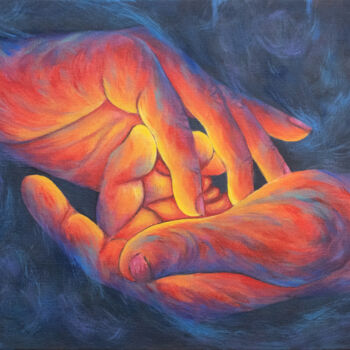 Painting titled "Your warmth" by Olya Zdorovets, Original Artwork, Acrylic