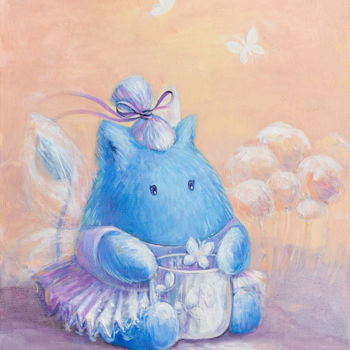 Картина под названием "Magic Butterflies" - Olya Yatsenko, Подлинное произведение искусства, Масло