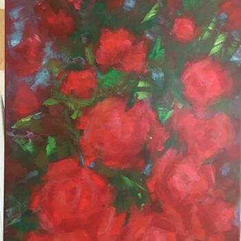 Painting titled "Roses" by Olena Madonova, Original Artwork, Acrylic