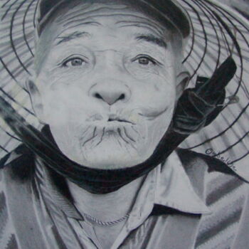 Painting titled "Le Vietnamien" by Ombeline Le Gall, Original Artwork
