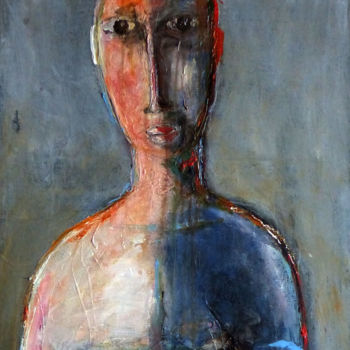 Peinture intitulée "Torse nu" par Omer Amblas, Œuvre d'art originale, Huile
