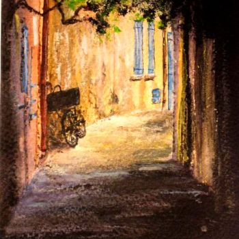 Malerei mit dem Titel "St. Tropez" von Rainer Jäckel, Original-Kunstwerk, Acryl