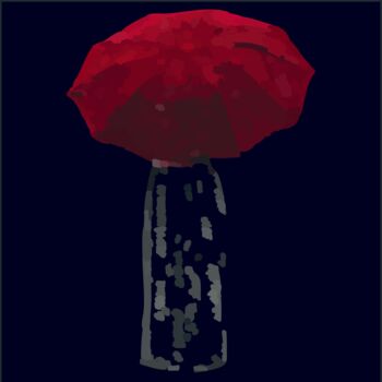 Arts numériques intitulée "Red umbrella" par Omi Sid, Œuvre d'art originale, Photo montage