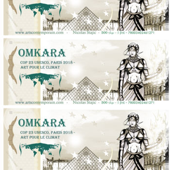 Dessin intitulée "billet-Omkara.jpg" par Omkara, Œuvre d'art originale, Photographie numérique