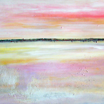 Painting titled "ENTRE CIEL ET TERRE" by Isabelle Nivet, Original Artwork, Oil