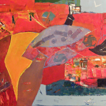 Pintura intitulada "OFFRANDE A LA TERRE…" por Isabelle Nivet, Obras de arte originais, Óleo