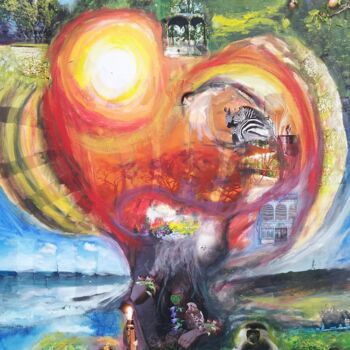 Malerei mit dem Titel "LISTEN TO THE NOCK…" von Omsurya Sandra Inti Ruphay, Original-Kunstwerk, Acryl