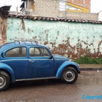 Photography titled "BLUE DAY CAR - Peru…" by Omsurya Sandra Inti Ruphay, Original Artwork