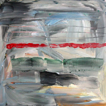 Картина под названием "RED HORIZON" - Ona Lodge, Подлинное произведение искусства, Акрил