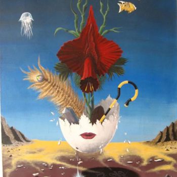 Painting titled "Metamorphose" by Airart, Original Artwork, Oil